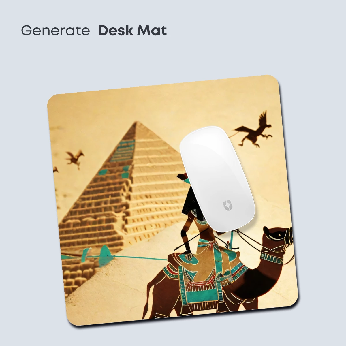 Desert Odyssey: Camel Rider by Pyramids - Image 4