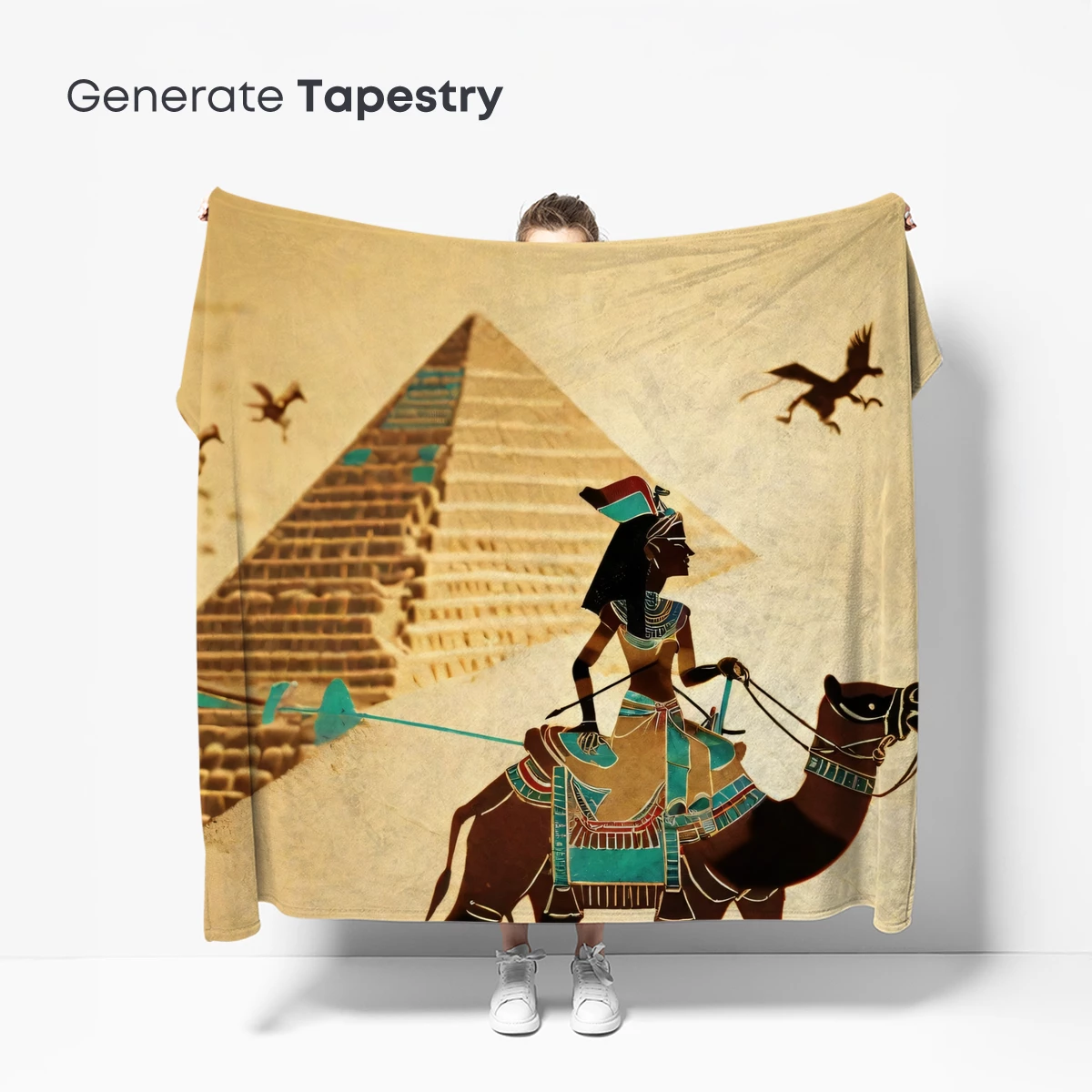 Desert Odyssey: Camel Rider by Pyramids - Image 5