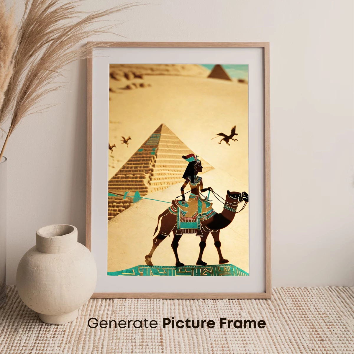 Desert Odyssey: Camel Rider by Pyramids - Image 7