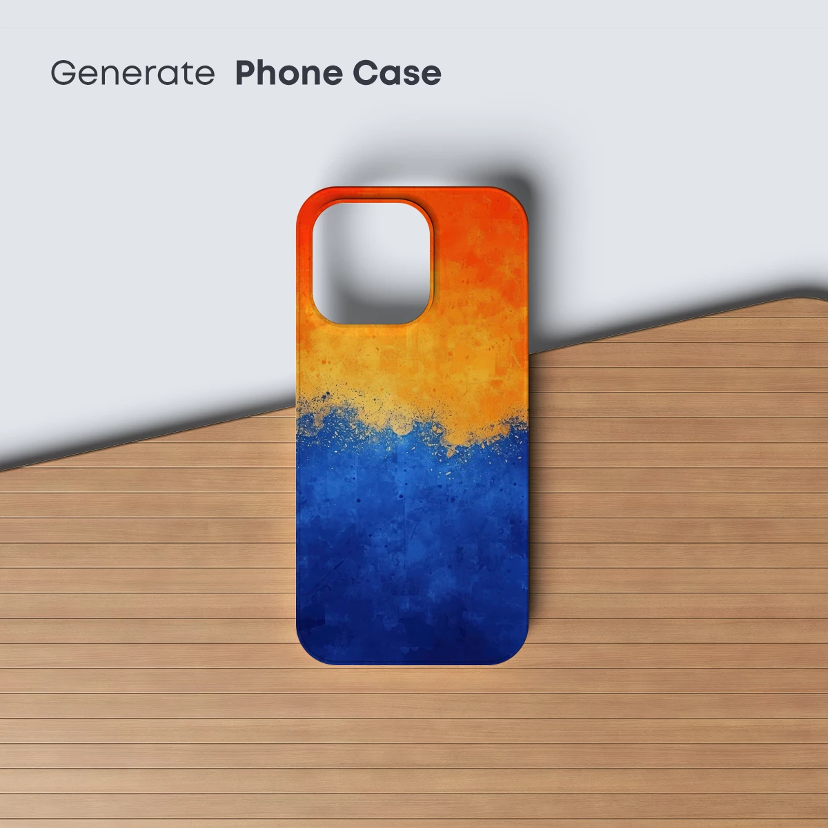 Abstract Sunset Fusion: Orange and Blue Harmony - Image 3