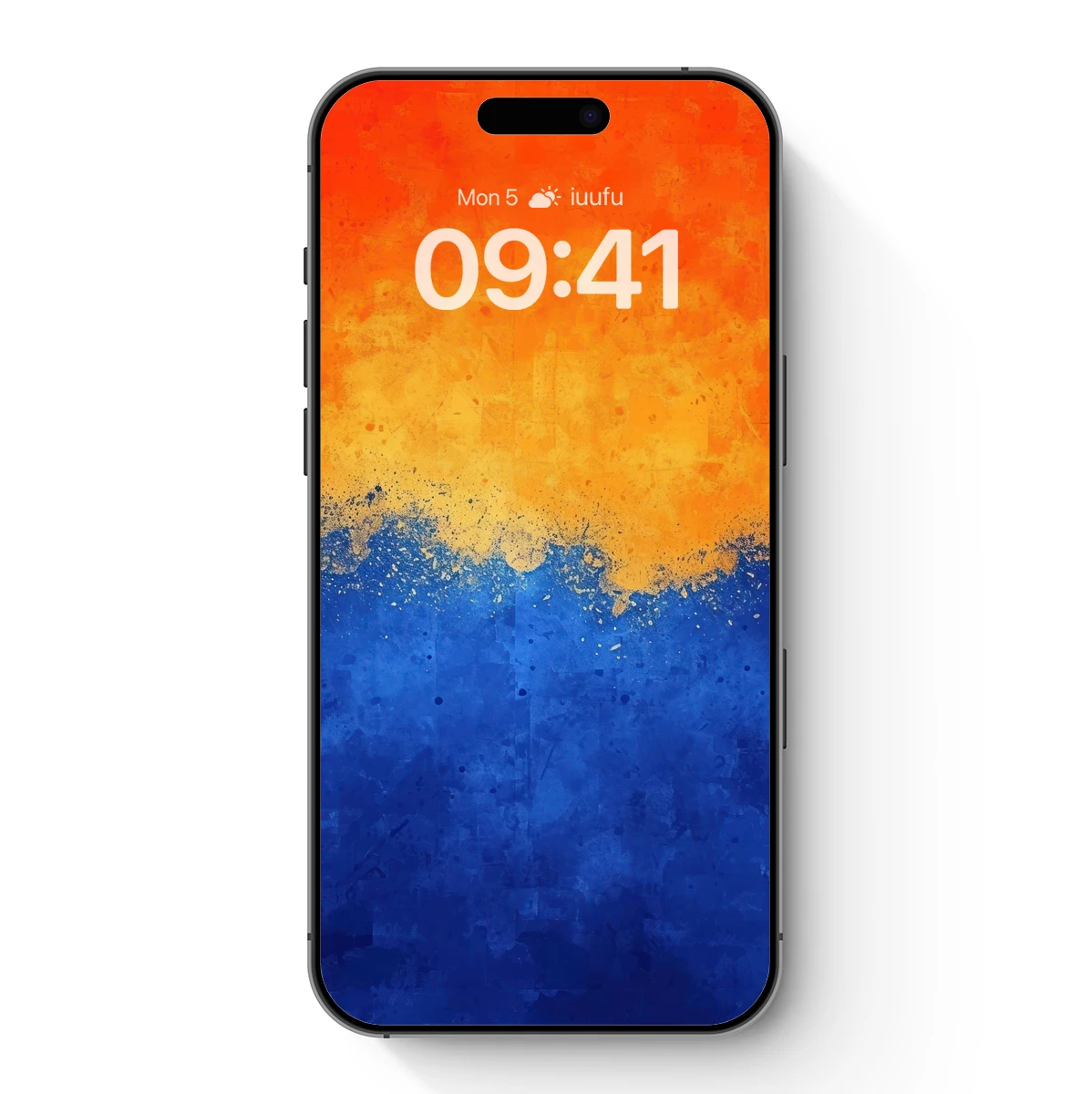 Abstract Sunset Fusion: Orange and Blue Harmony