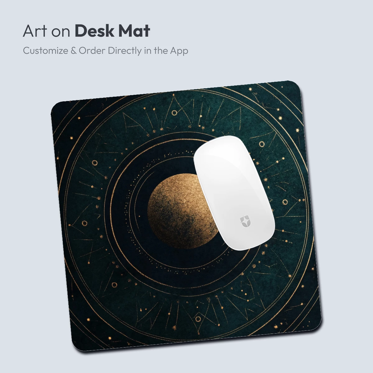 Celestial Mandala: Golden Moon in Cosmic Harmony - Image 4