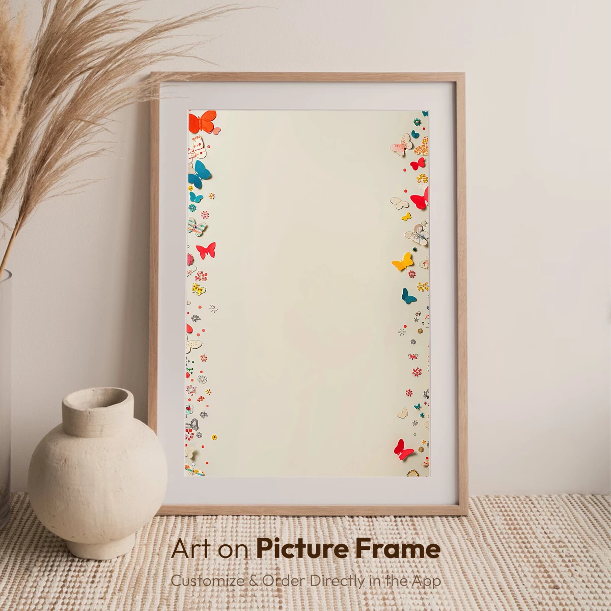 Butterfly Border Bliss: A Frame of Fluttering Colors - Image 6