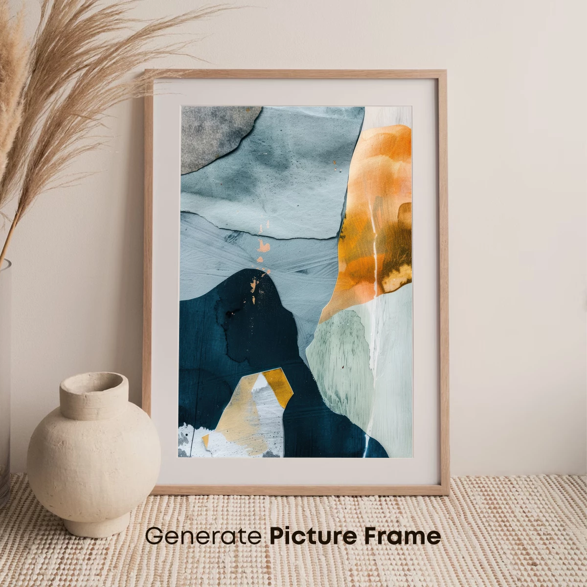 Abstract Fusion: Earthy Tones and Shadow Play - Image 7