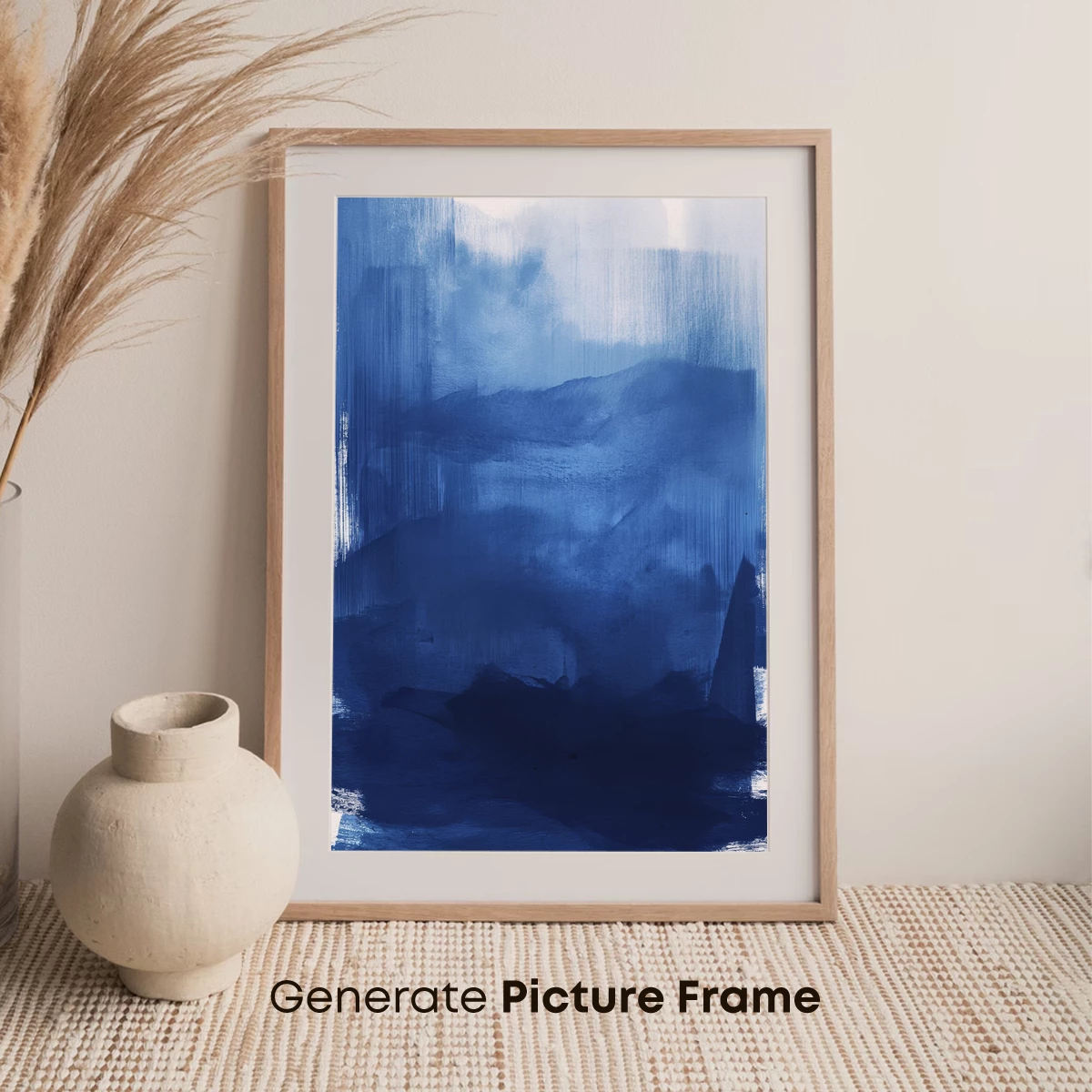 Blue Abyss: Abstract Brushstroke Depths - Image 7