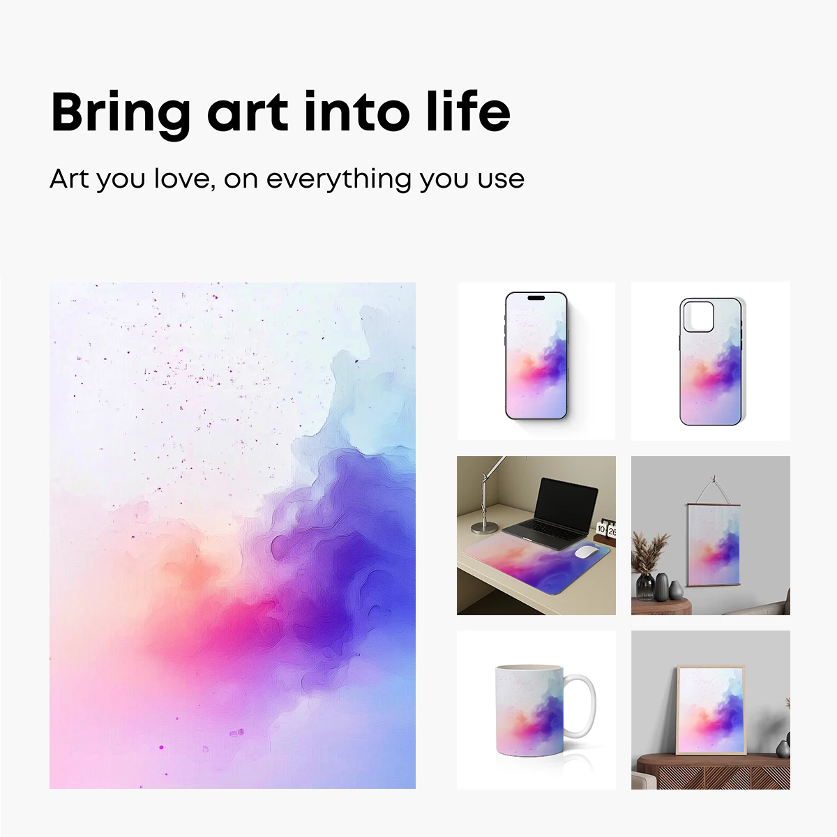 Abstract Nebula Fusion: Pastel Dreamscape - Image 2