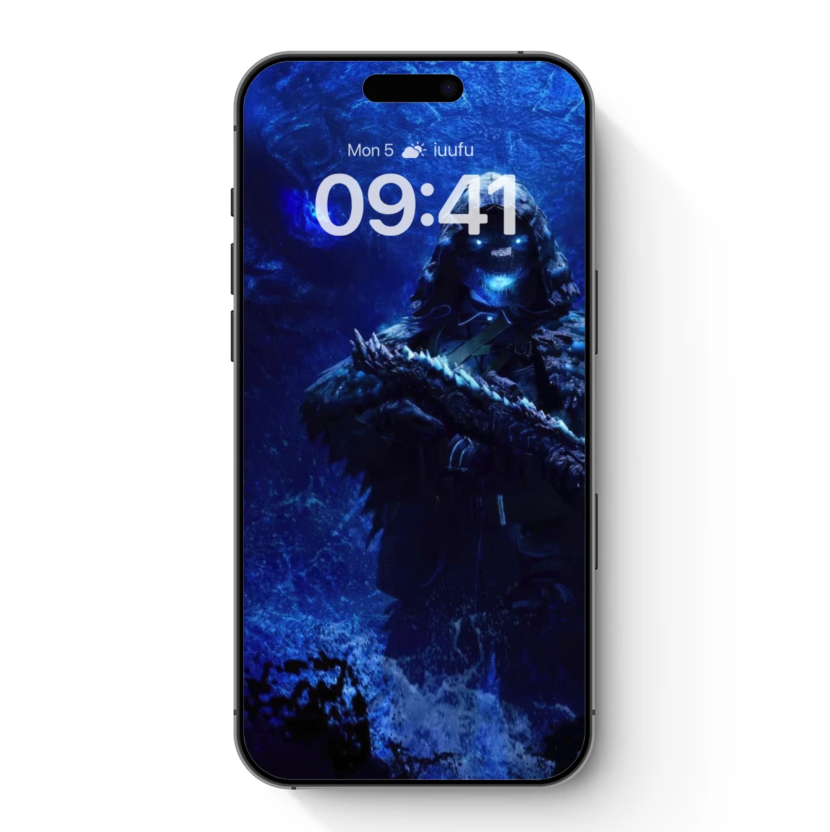 Ethereal Guardian: Blue-Hued Forest Sentinel