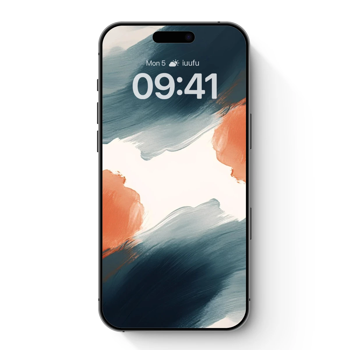 Abstract Clouds in Coral and Navy