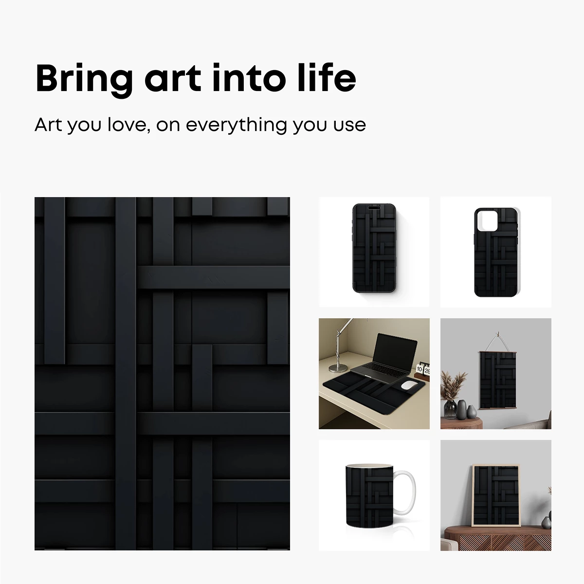 Monochromatic Geometric Weave - Image 2