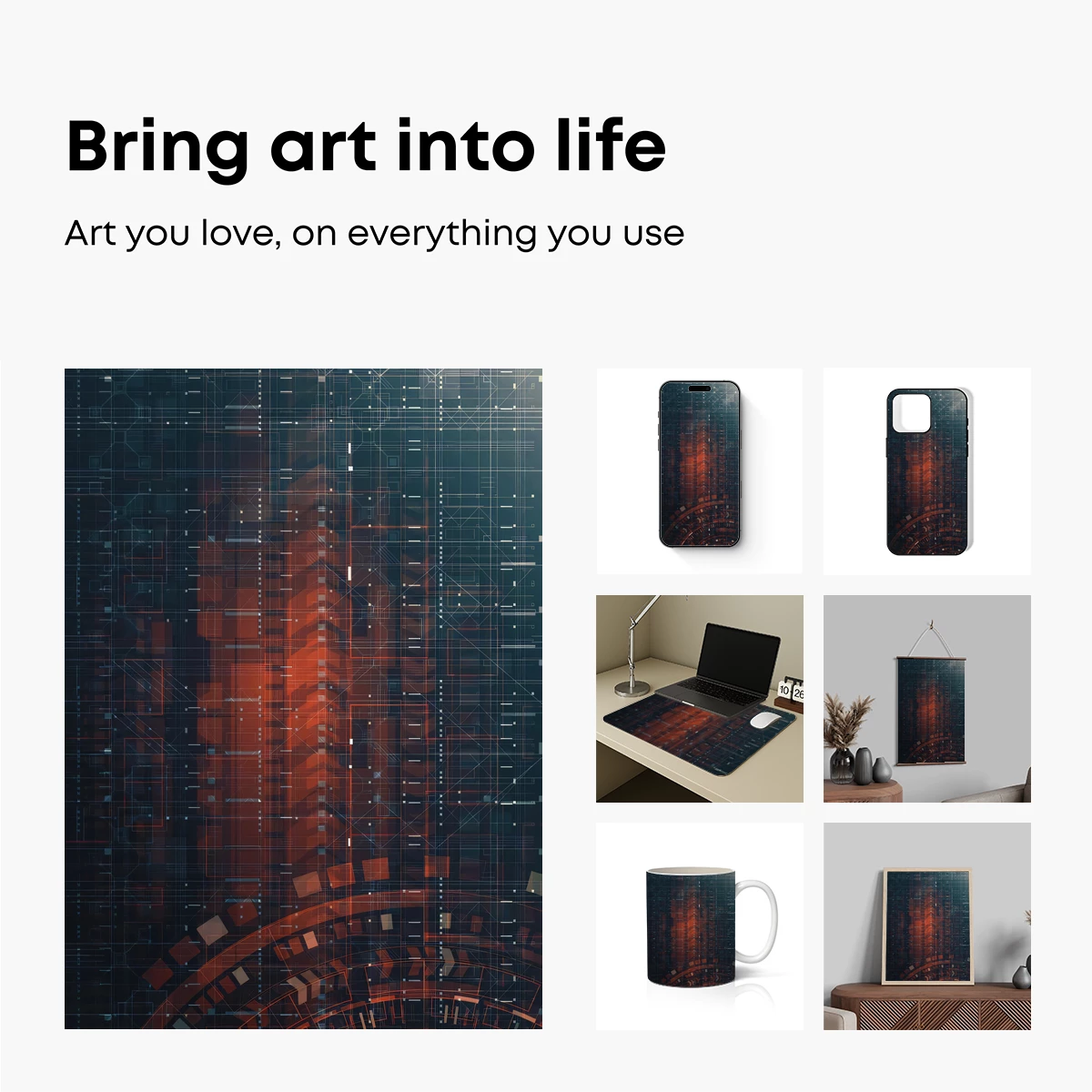 Circuit Symphony: Digital Labyrinth in Amber Hues - Image 2