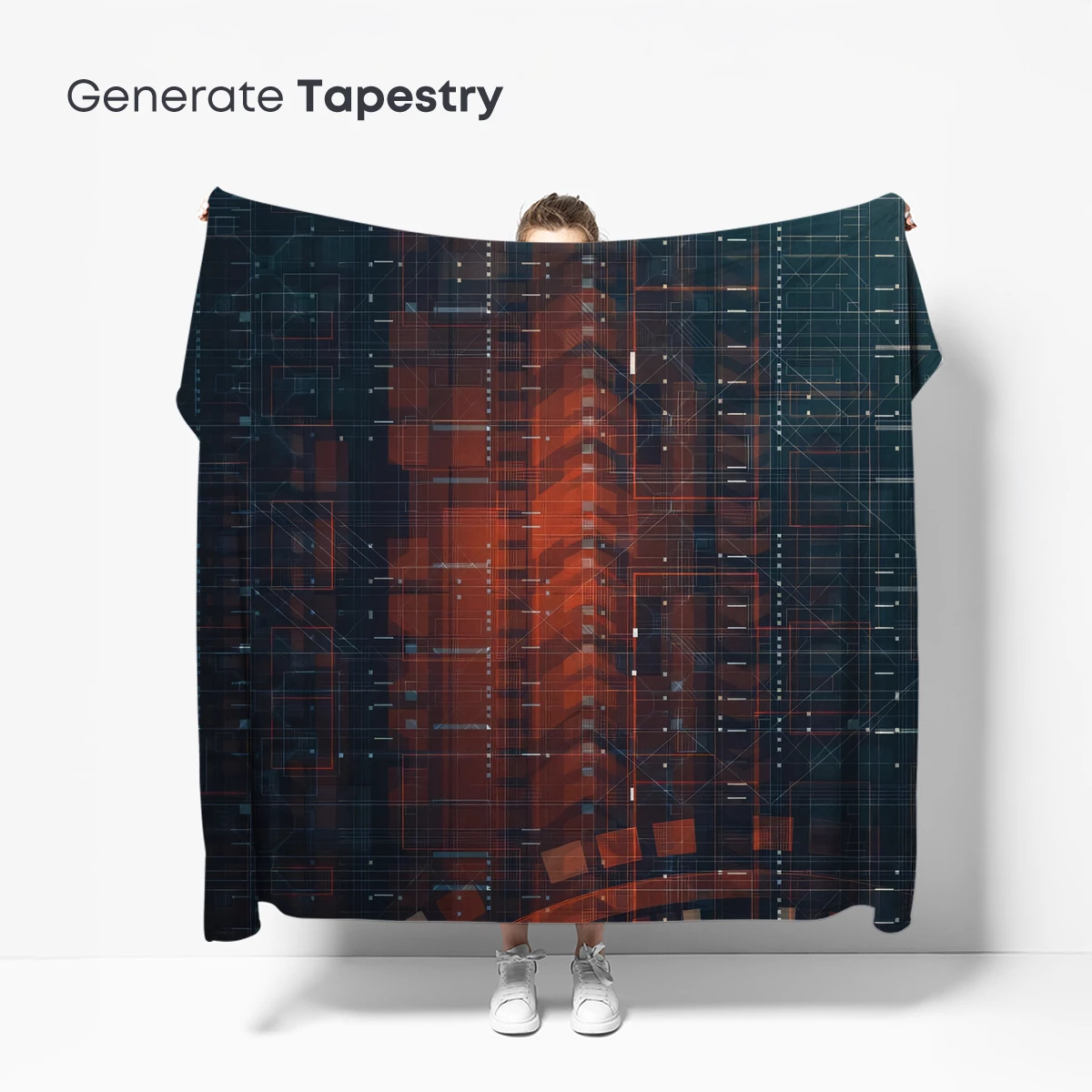 Circuit Symphony: Digital Labyrinth in Amber Hues - Image 5