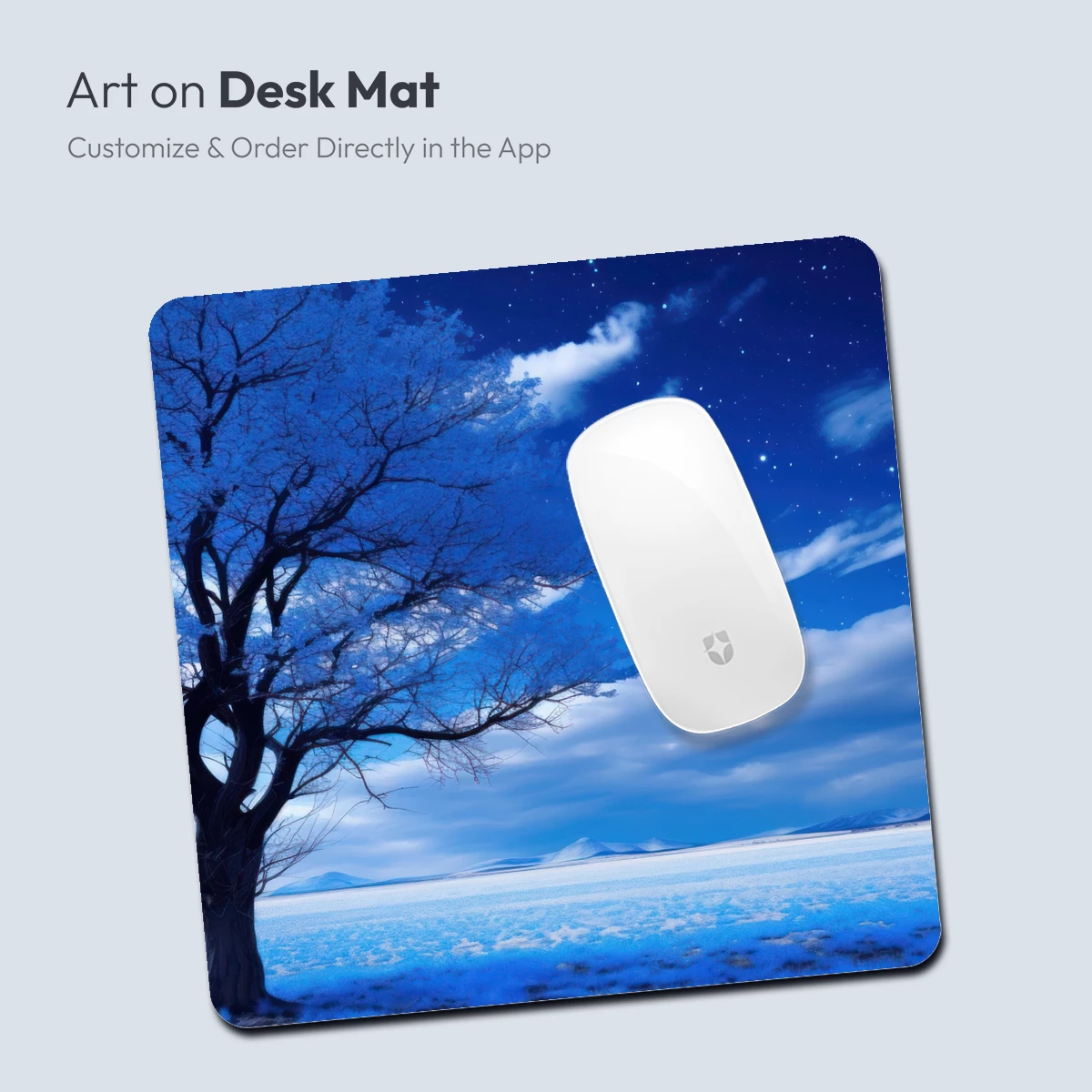 Eternal Midnight Tree: A Surreal Blue Landscape - Image 4