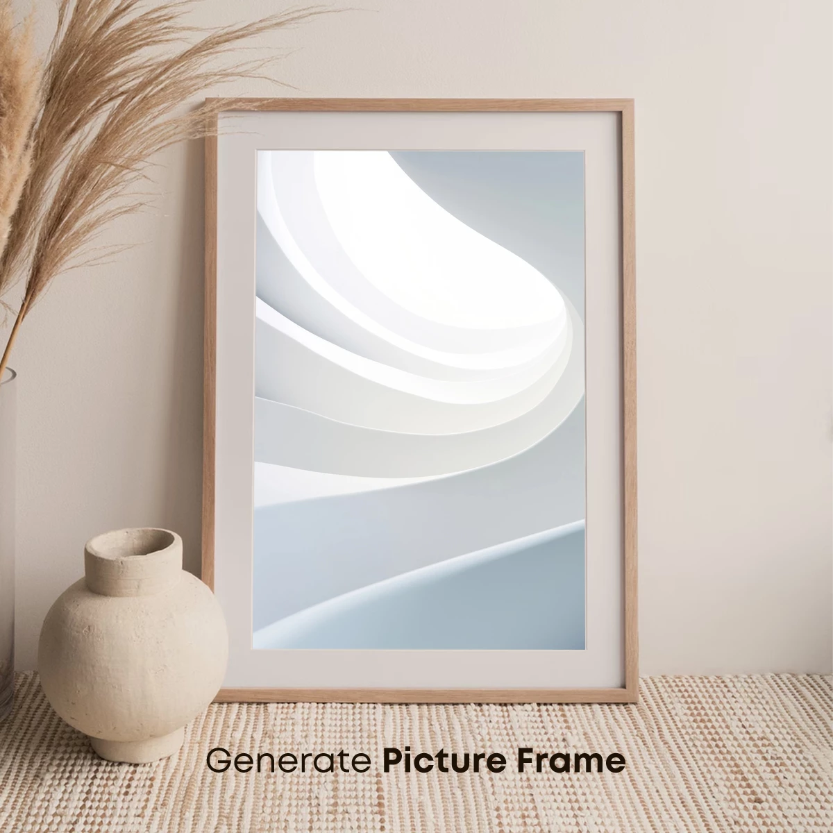 Elegant Spiral Odyssey: A Study in White Curves - Image 7