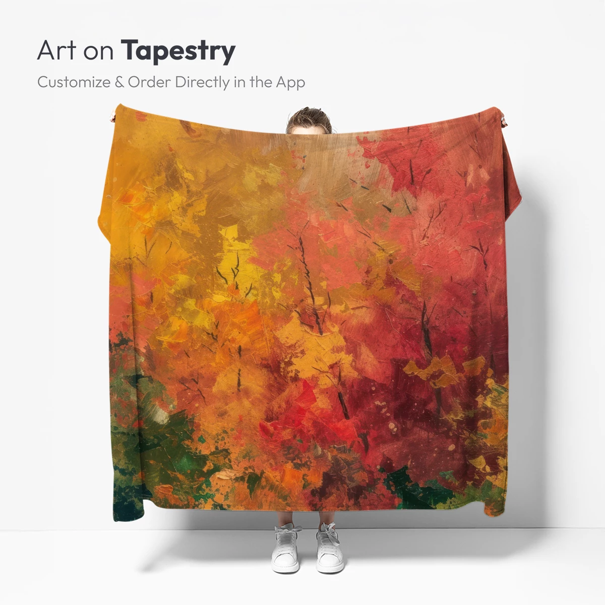 Autumn Blaze: Impressionist Forest Foliage - Image 5