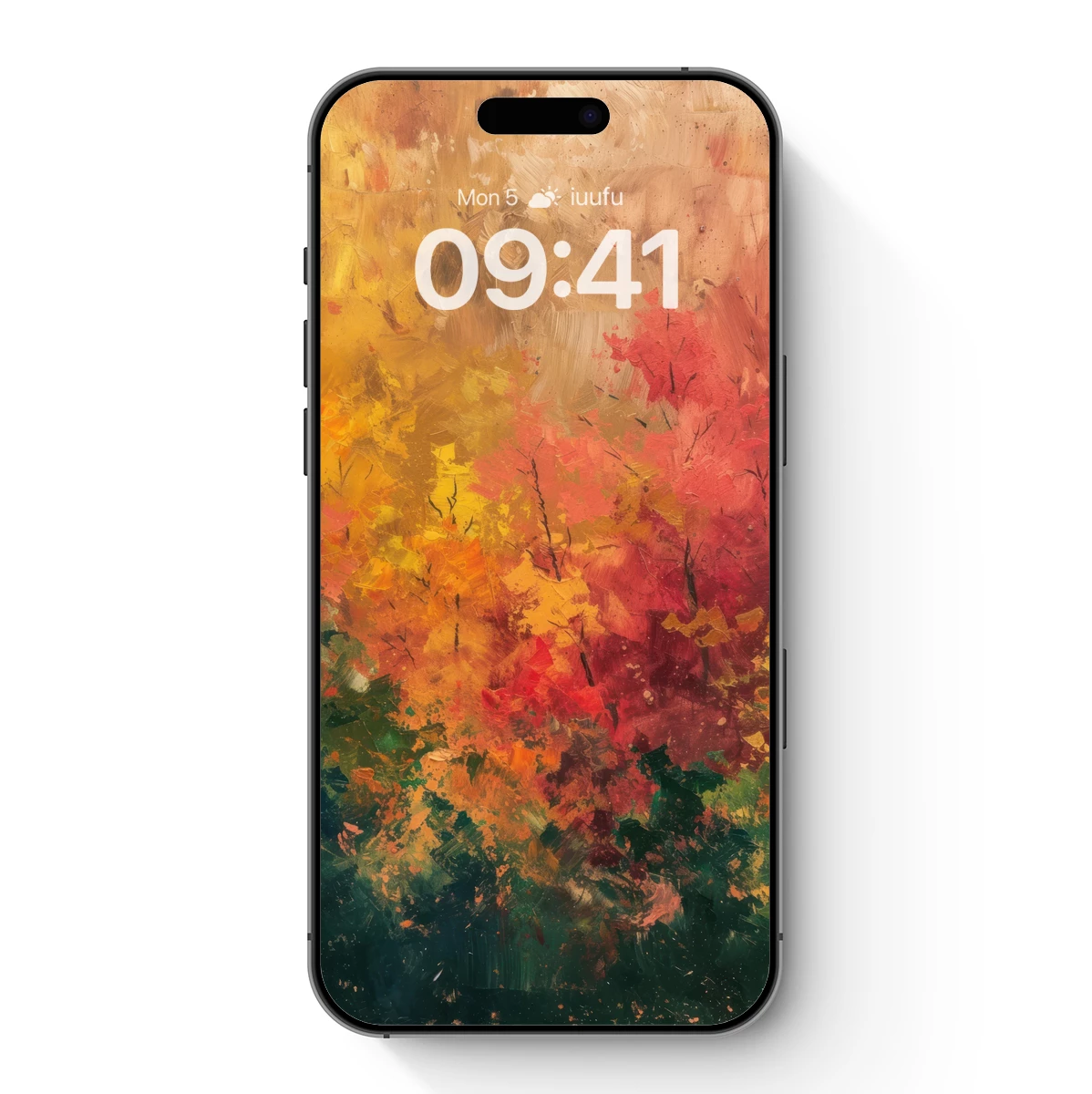 Autumn Blaze: Impressionist Forest Foliage