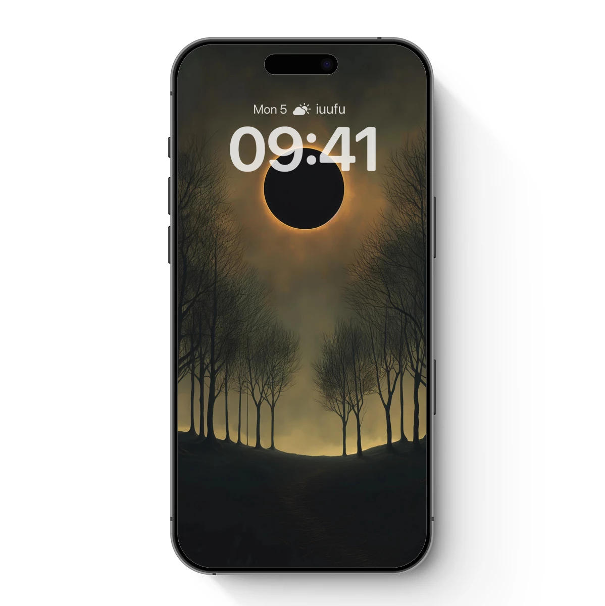 Eclipse in the Bare Forest: A Mysterious Twilight