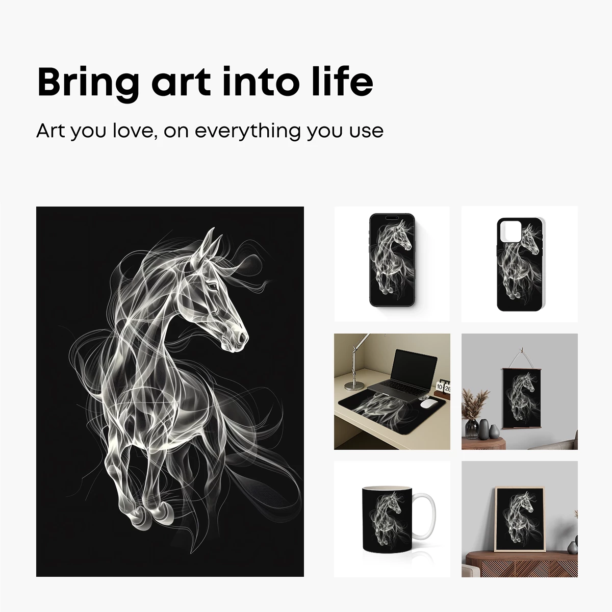 Ethereal Equine: Ghostly Horse in Motion - Image 2