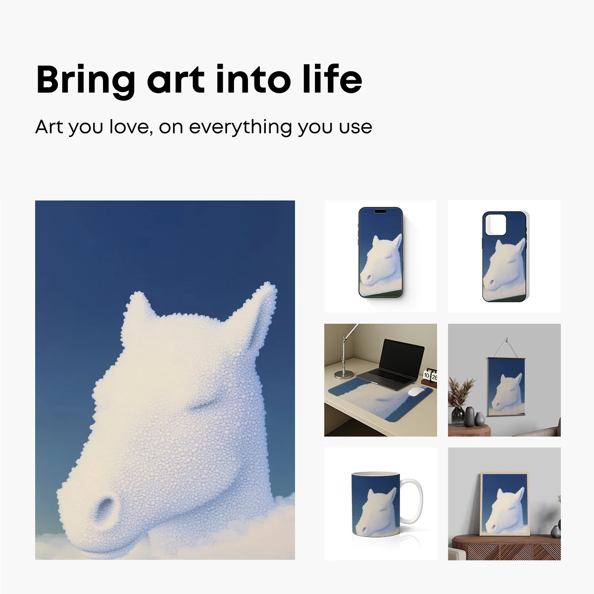 Cloud Horse: Ethereal Equine Sculpture - Image 2
