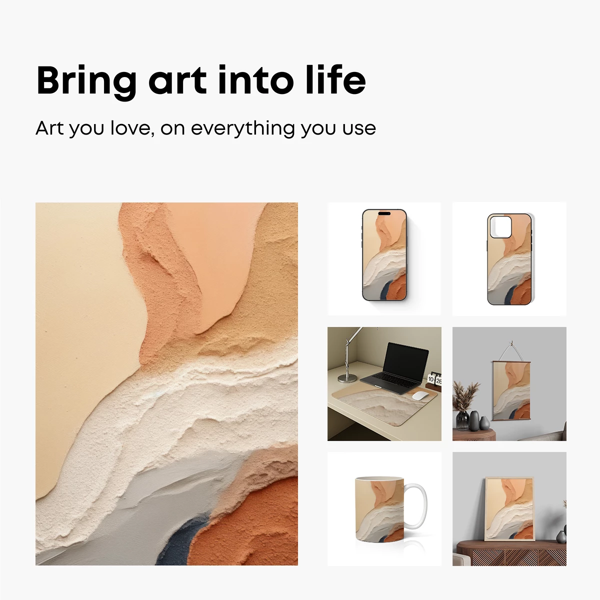 Abstract Earth Tones: Textured Harmony - Image 2