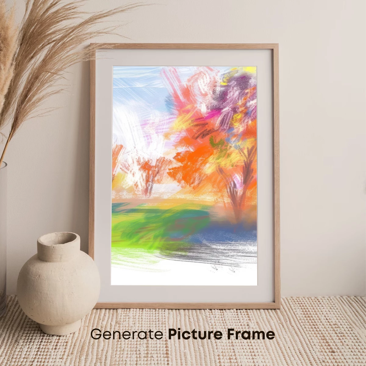 Autumnal Impression: Brushstroke Symphony - Image 7