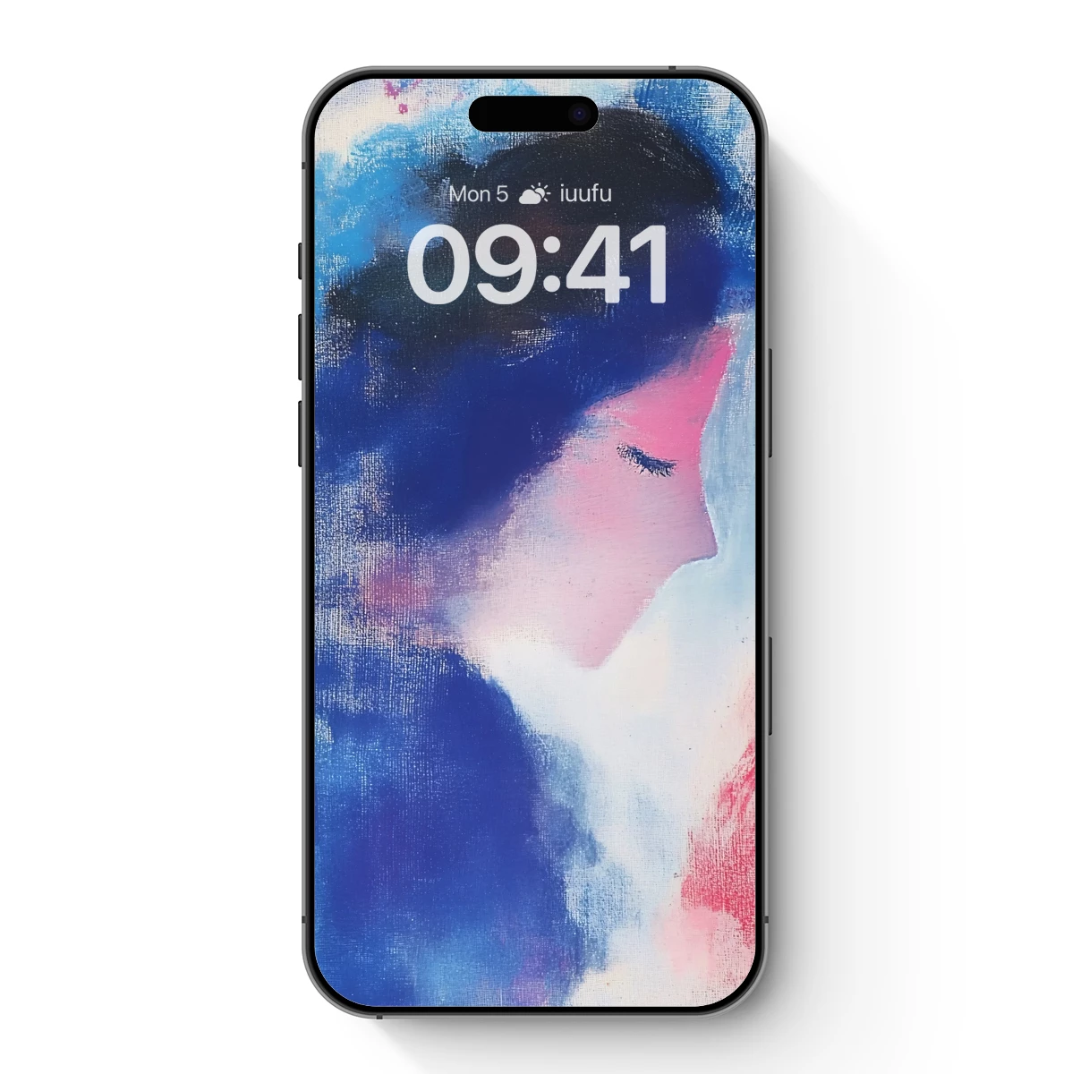 Abstract Profile in Blue: A Modern Impressionist Portrait