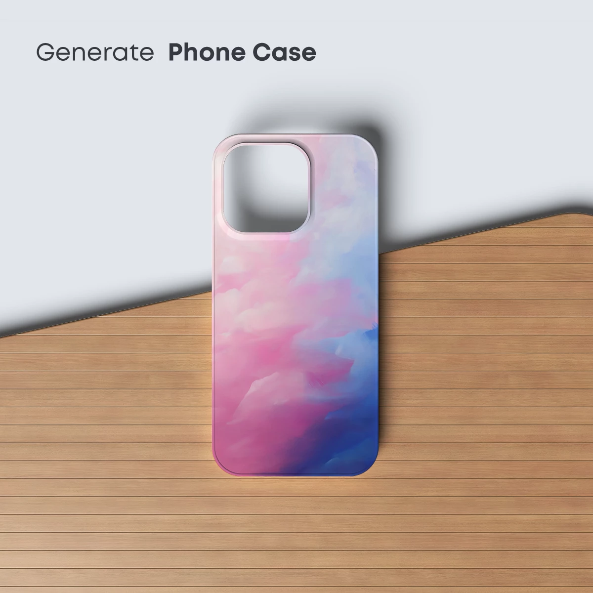 Abstract Cloudscape: Pink and Blue Harmony - Image 3