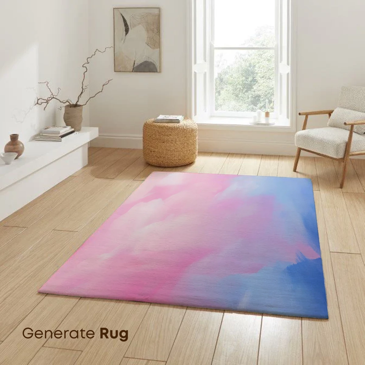 Abstract Cloudscape: Pink and Blue Harmony - Image 6