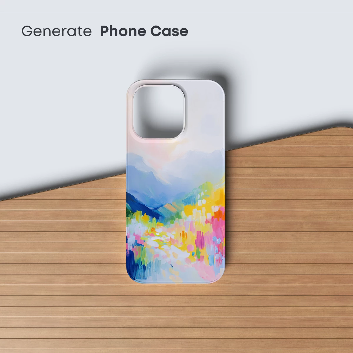 Abstract Mountain Symphony in Pastel Hues - Image 3