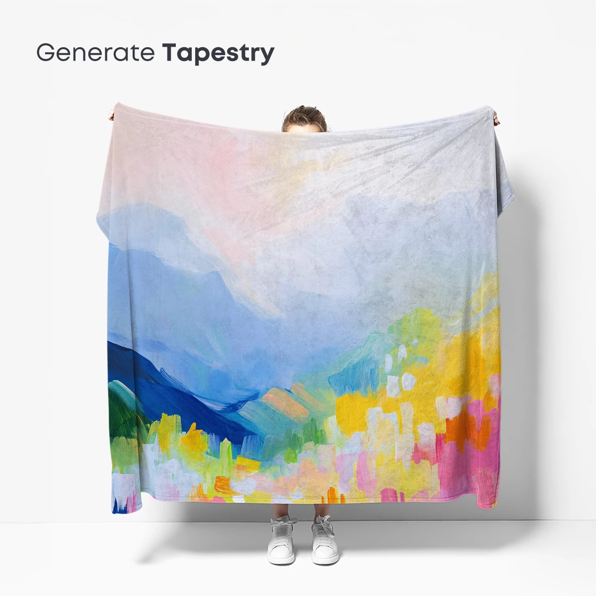 Abstract Mountain Symphony in Pastel Hues - Image 5