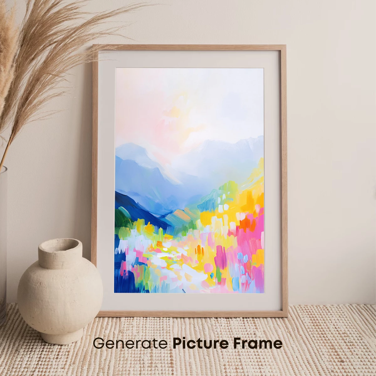 Abstract Mountain Symphony in Pastel Hues - Image 7