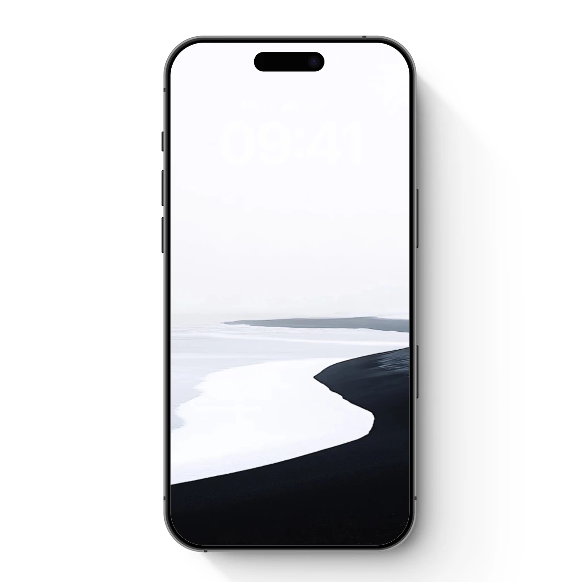 Eternal Contrast: Black Sand Meets White Surf