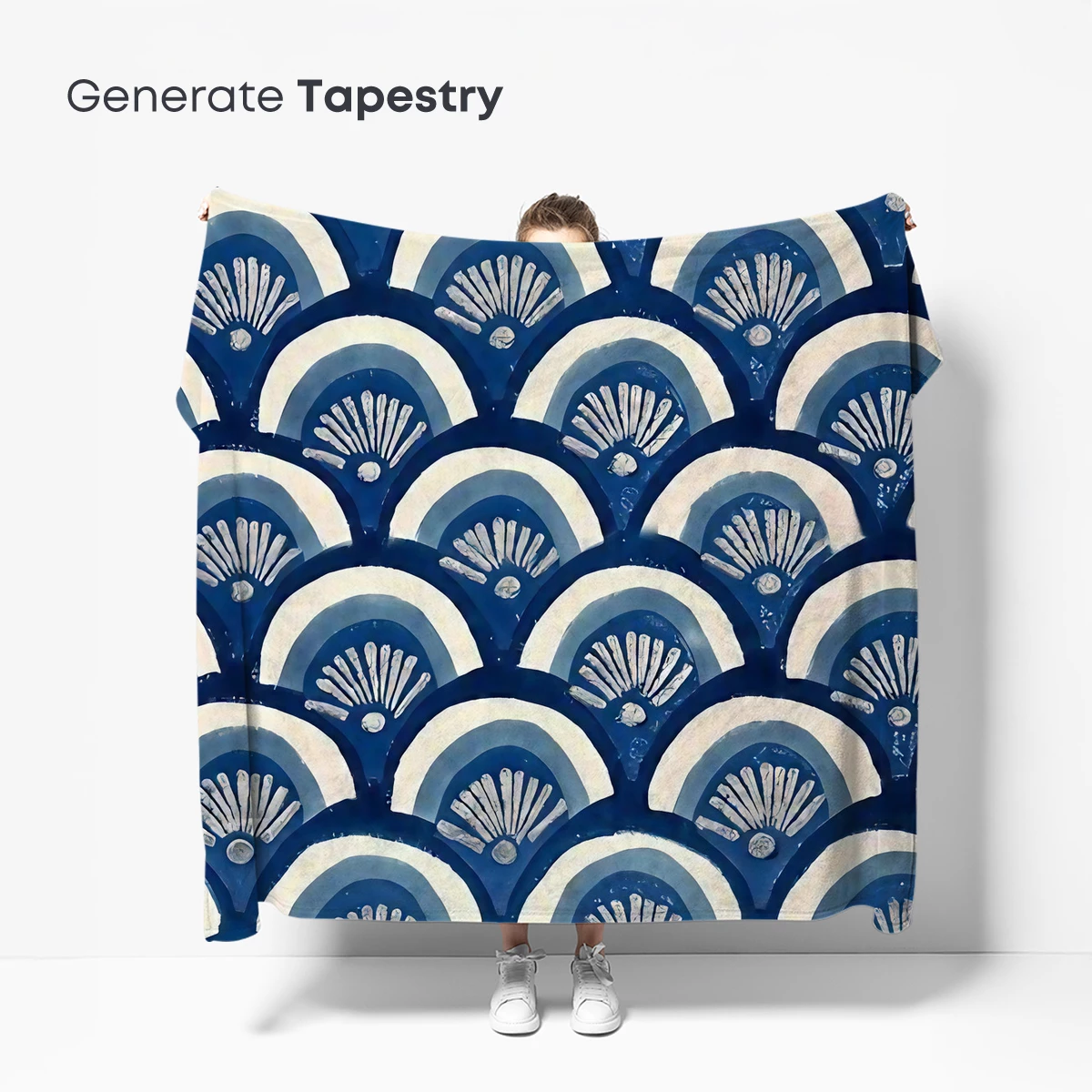 Blue Scallop Tiles: A Modern Oceanic Mosaic - Image 5