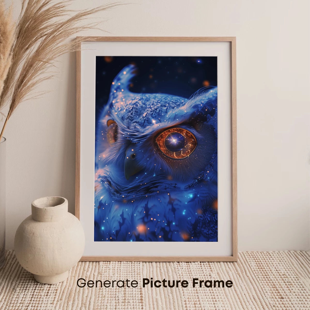 Cosmic Owl: Starry Night Vision - Image 7
