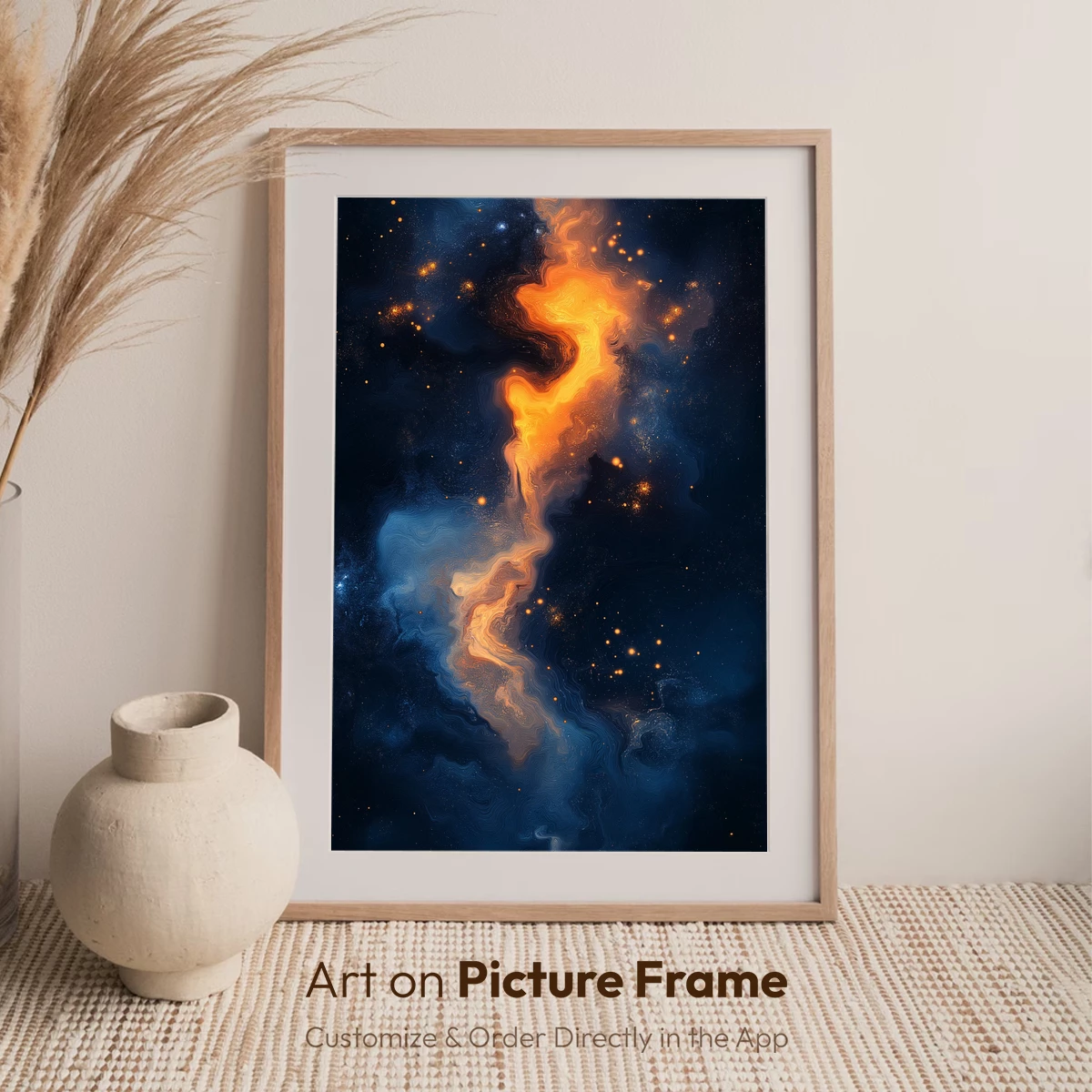 Cosmic Fire Dance: Abstract Nebula Art - Image 7