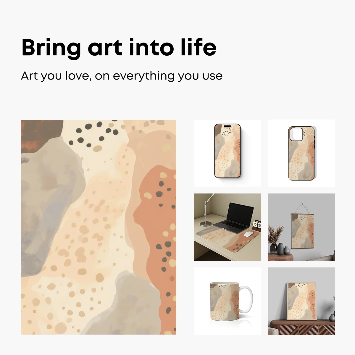 Abstract Terracotta Mosaic: Dotted Earth Tones - Image 2