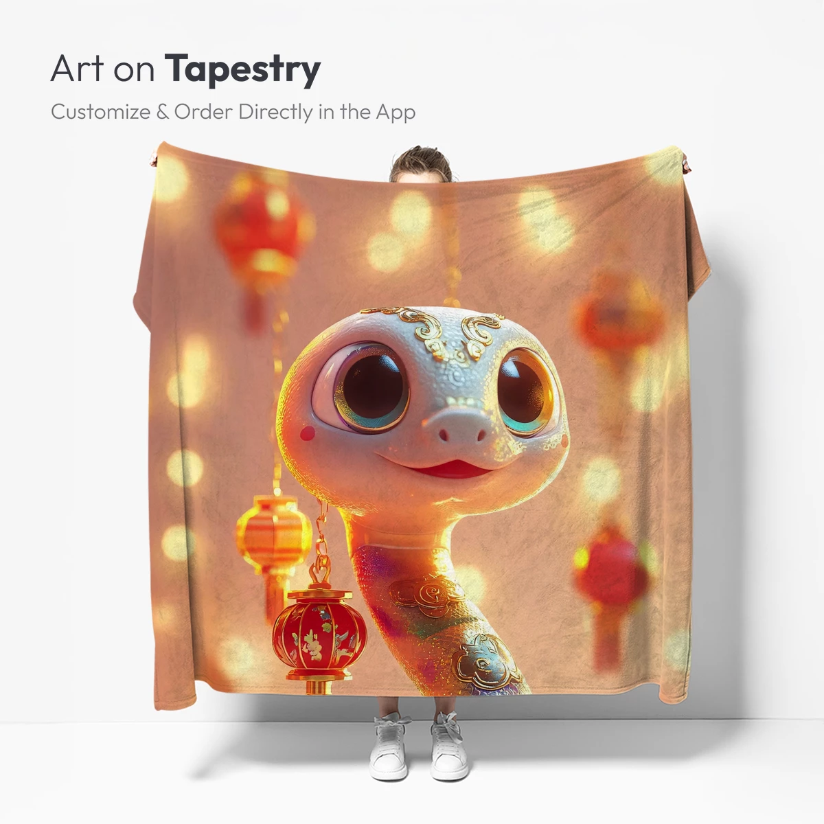 Charming Serpent Lanterns: Festive Fantasy Art - Image 5