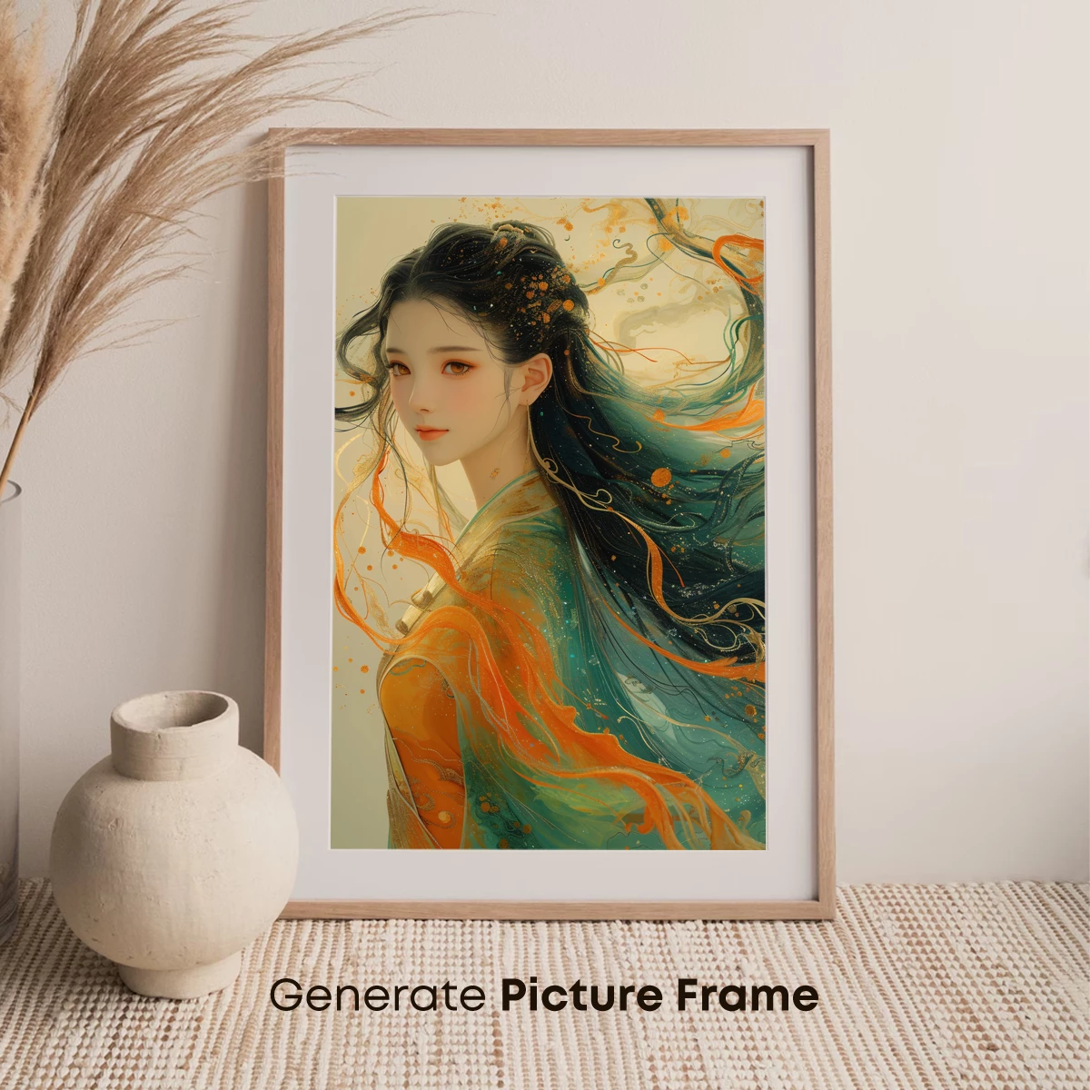 Ethereal Silk Whispers: A Fusion of Flowing Hair and Vibrant Colors - Image 7