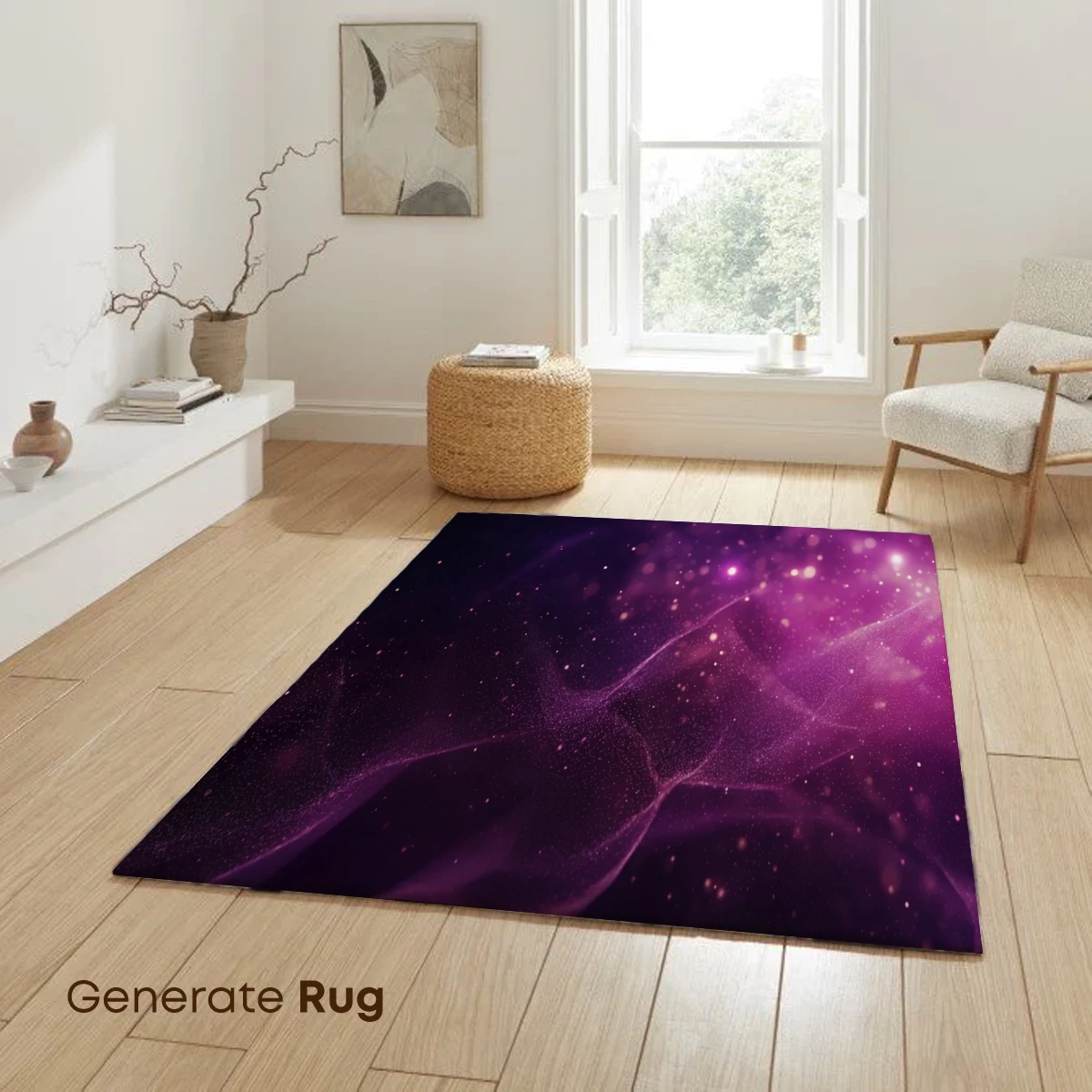 Ethereal Cosmic Veil: Stardust Waves in Violet - Image 6