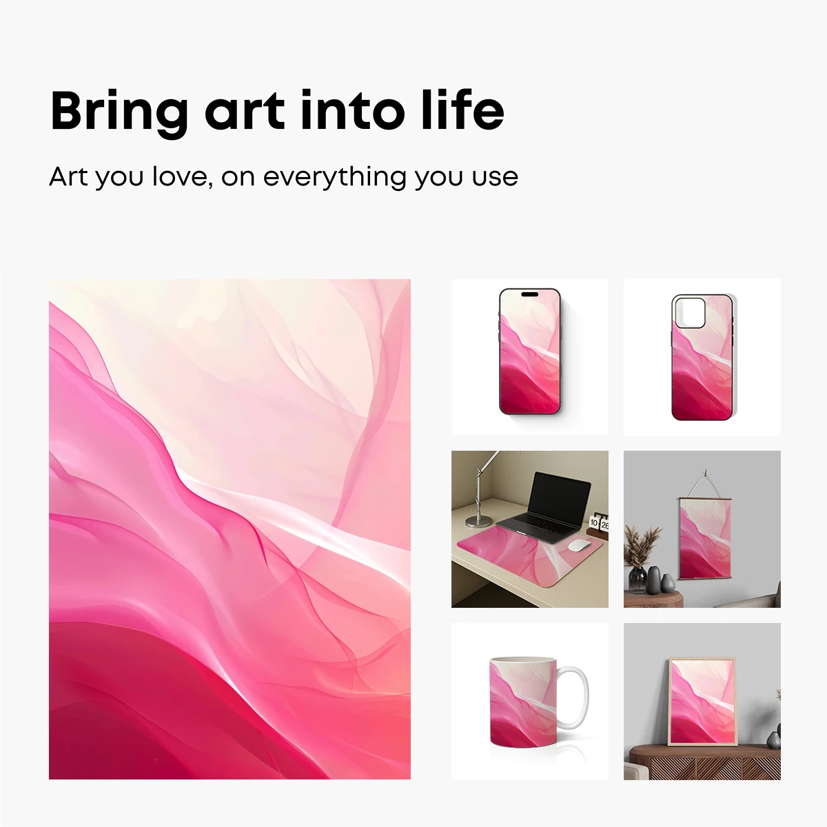 Ethereal Pink Waves: A Dance of Silk and Light - Image 2