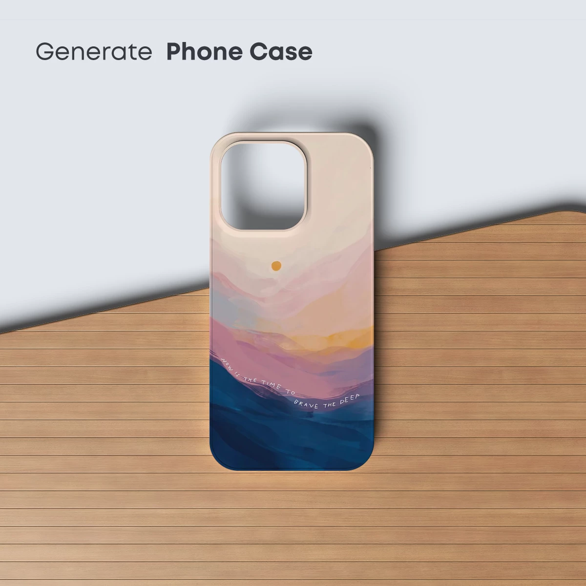 Brave the Deep: Abstract Sunset Over Serene Waters - Image 3