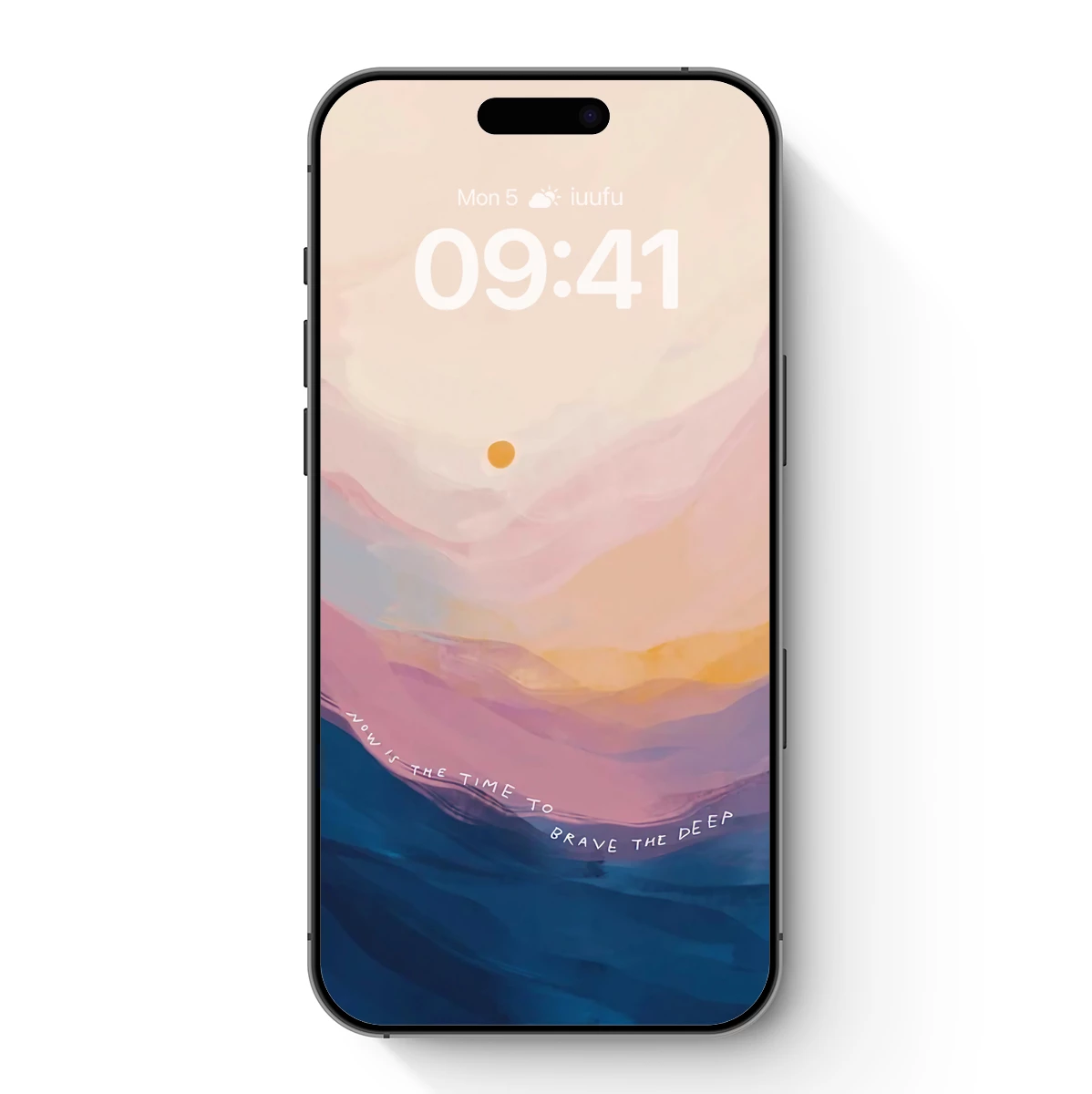 Brave the Deep: Abstract Sunset Over Serene Waters