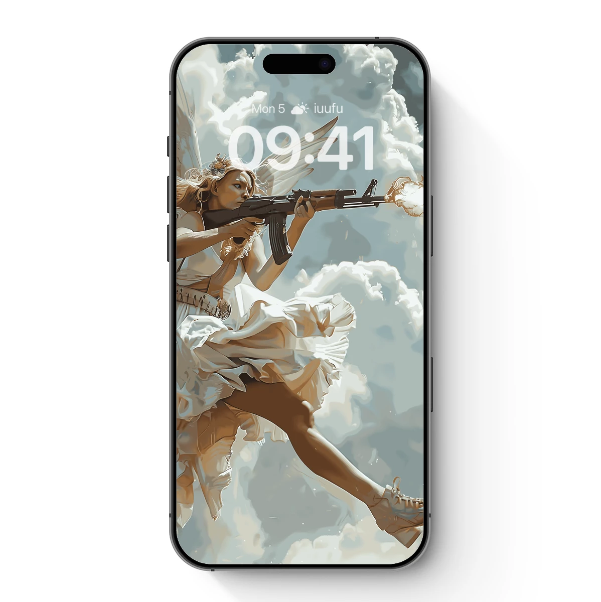Heavenly Warrior: Angel with AK-47