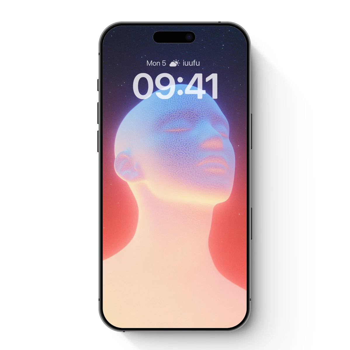 Ethereal Face in Cosmic Glow