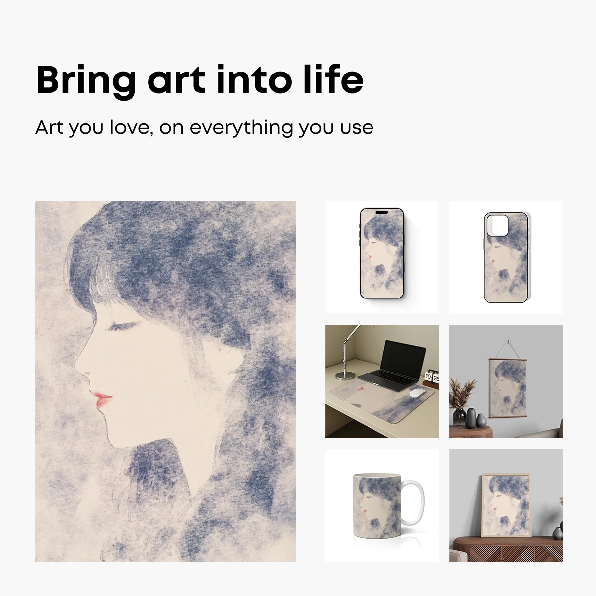 Ethereal Profile in Blue Hues - Image 2