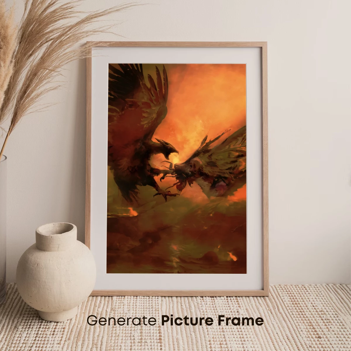 Eternal Phoenix Clash: Fiery Wings in Combat - Image 7