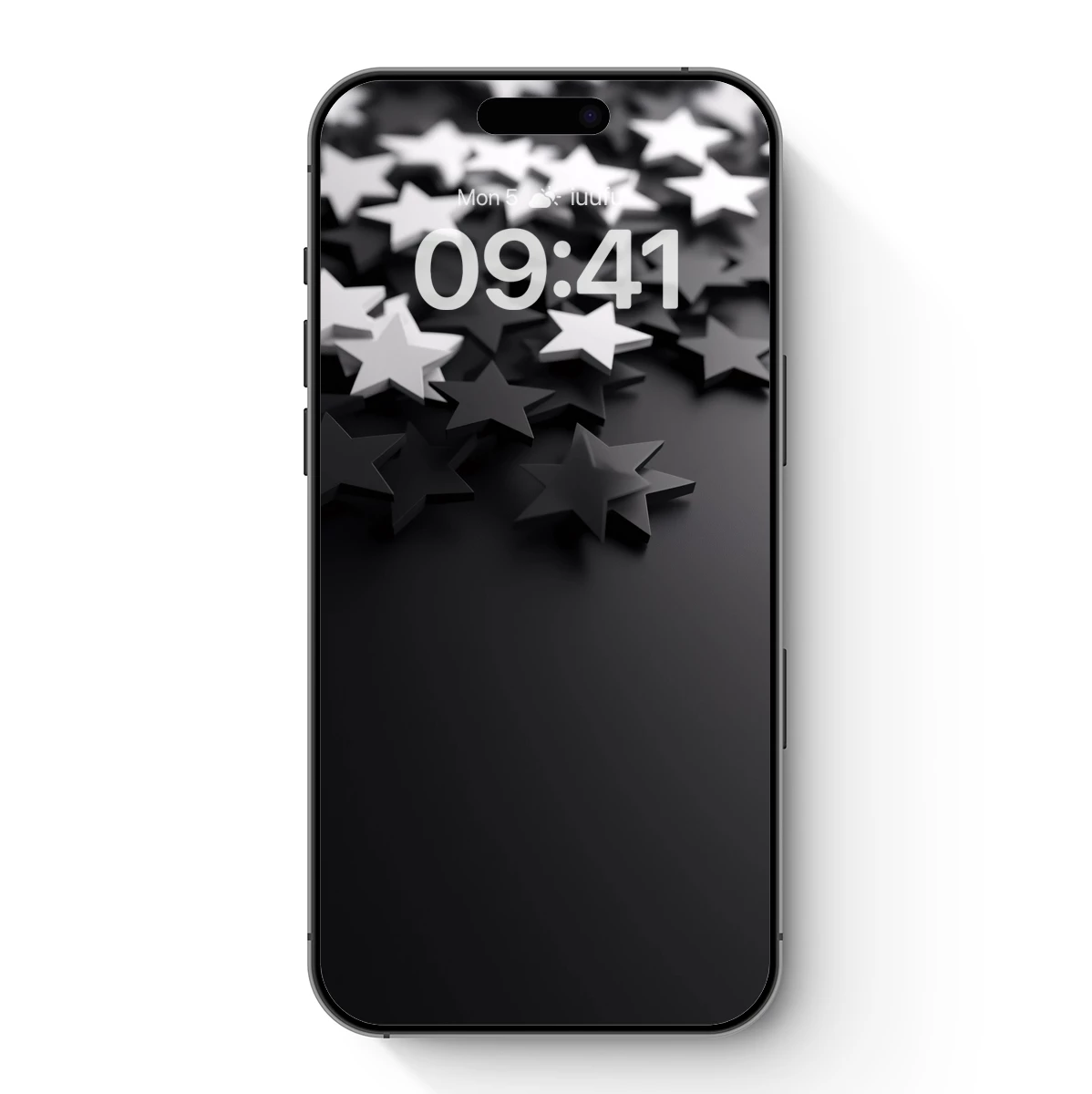 Elegant Star Scatter: Monochrome Minimalism