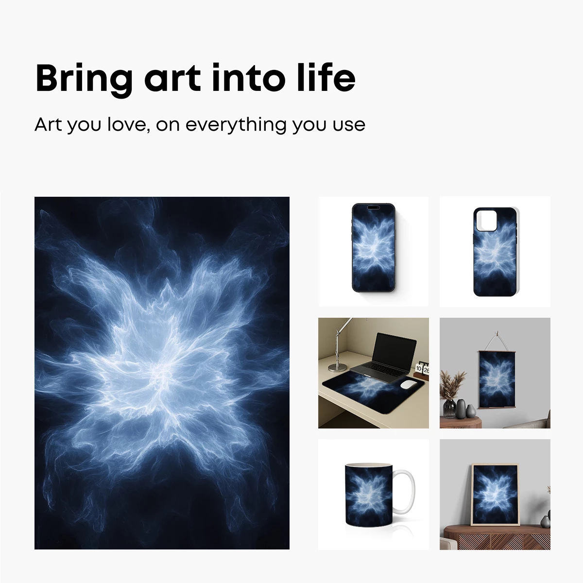 Ethereal Nebula Burst: Cosmic Light Sculpture