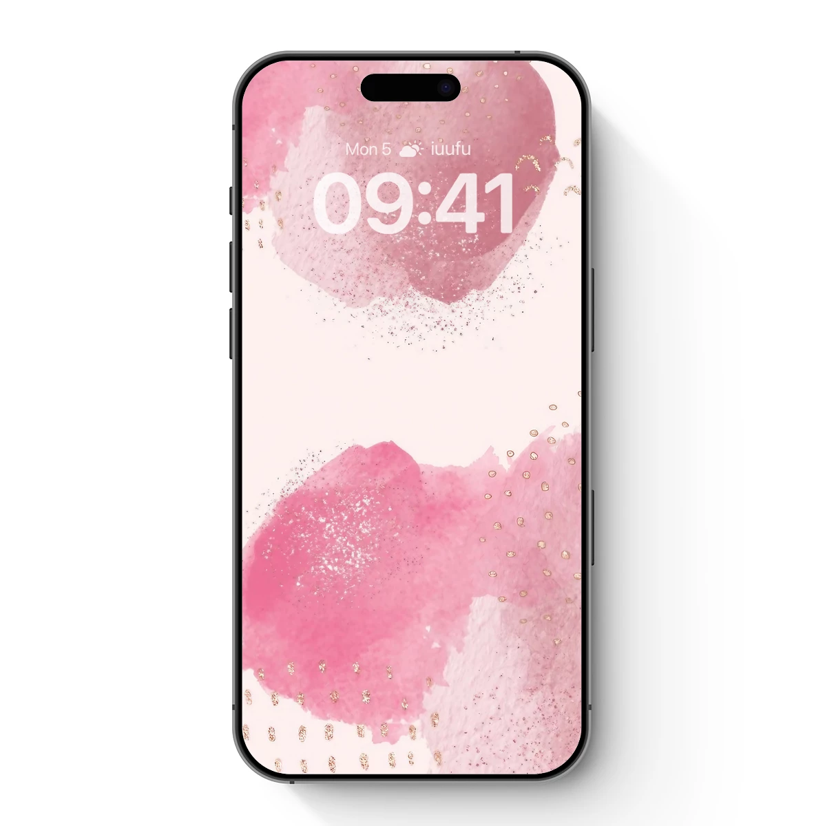 Blush Brushstrokes with Golden Whispers