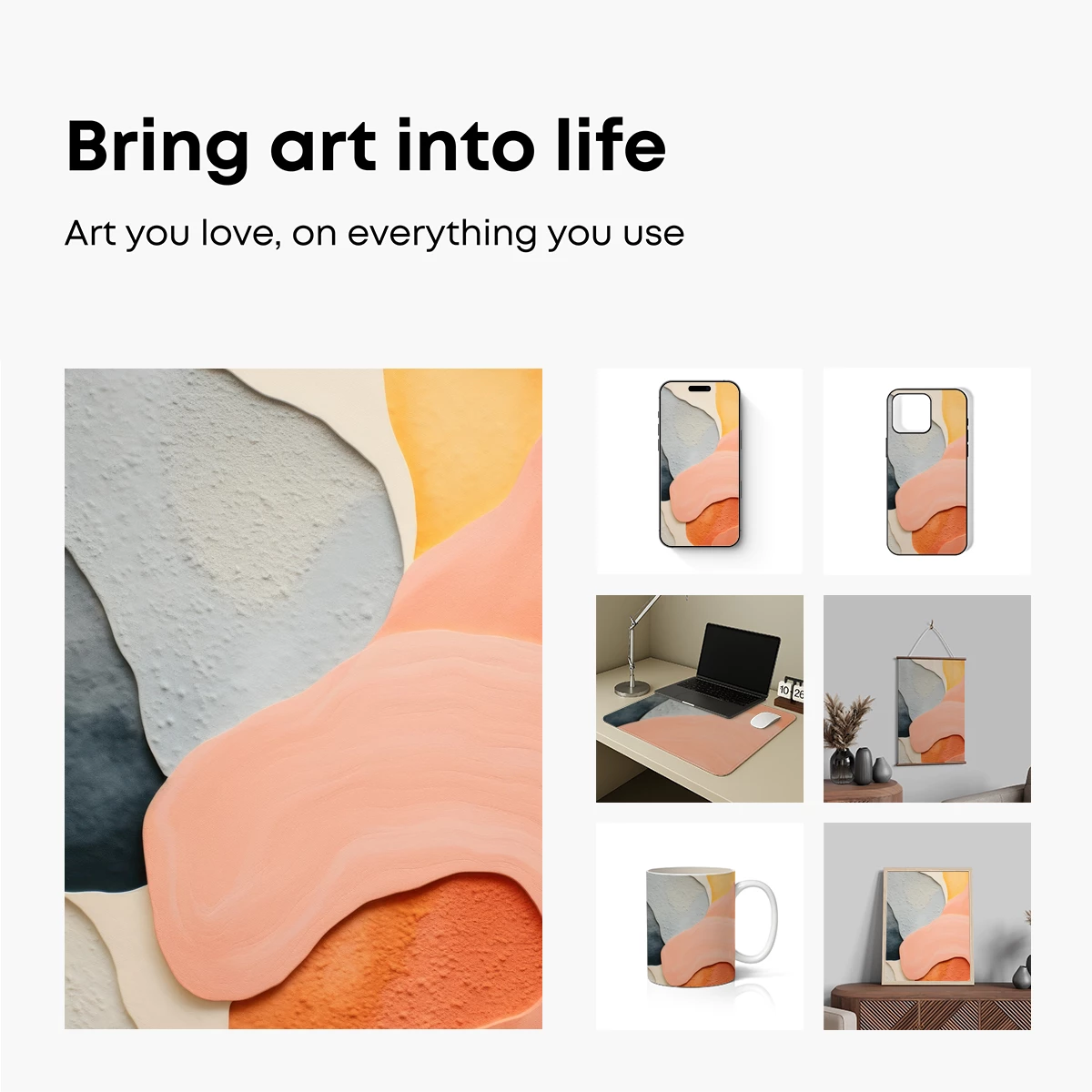 Abstract Terrains: Fusion of Pastel and Earth Tones