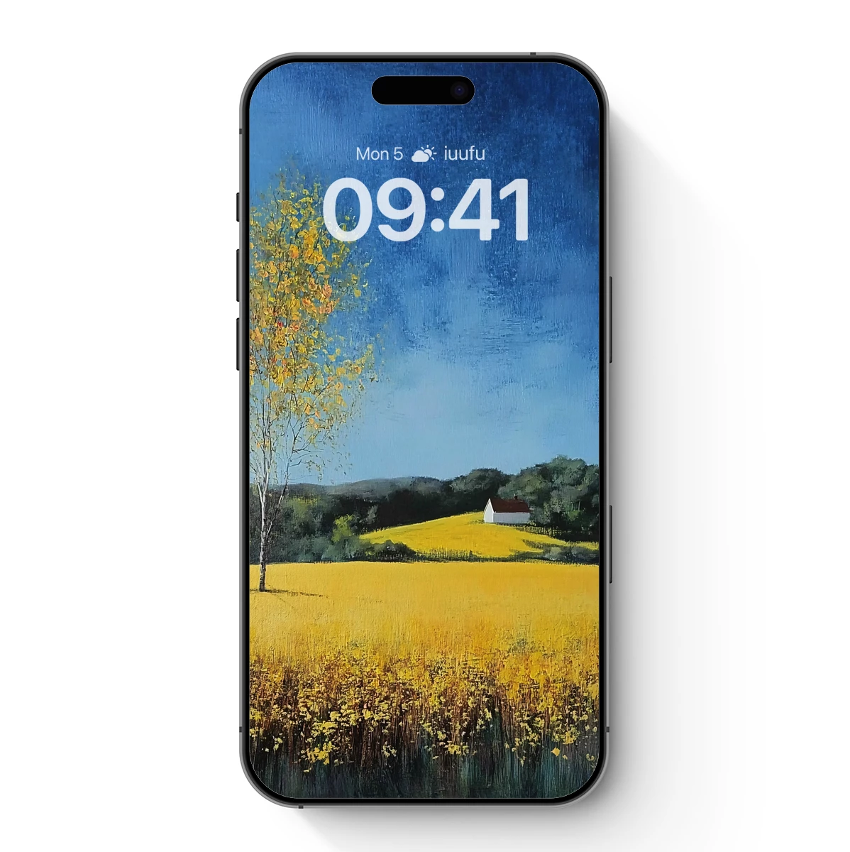 Golden Harvest Solitude: Impressionist Landscape